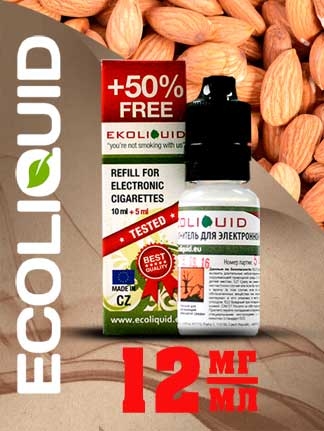 Жидкость для электронных сигарет EcoLiquid Миндаль, 15 мл, никотин 12 мг/мл