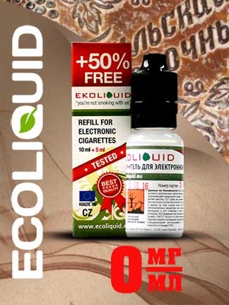 Жидкость для электронных сигарет EcoLiquid Тульский пряник, 15 мл, без никотина